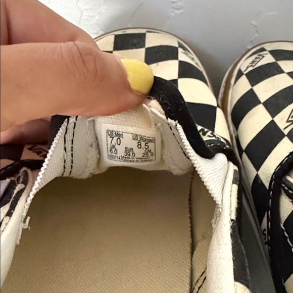 Vans Women's Stacked Checkerboard Slip-On Shoes - Black and White - Size 8.5 - Picture 7 of 11